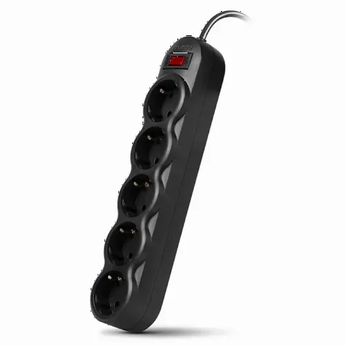 Сетевой фильтр SVEN SF-05, 5 Розеток, 1,8м, Чёрный