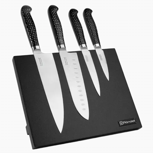 Set de Cuțite Rondell RainDrops, Negru