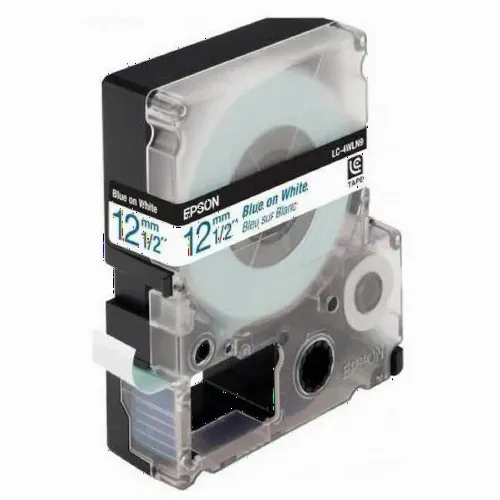 Картридж с лентой EPSON LK4WLN; стандарт 12 мм/9 м, голубой/белый, C53S654022