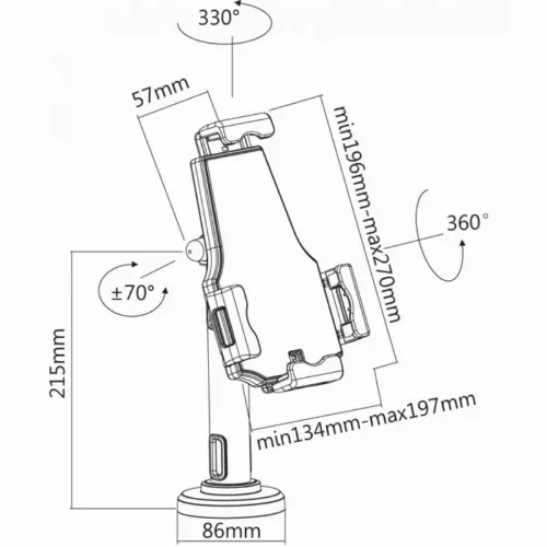 Настольная подставка Reflecta Tabula Lock II, Чёрный