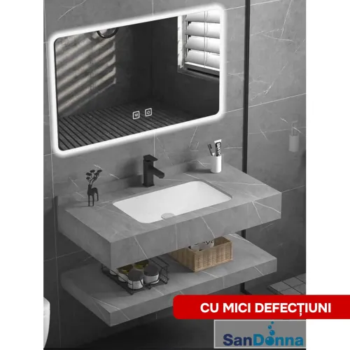 Set mobilier baie din piatra sinterizata 1009G (60cm)