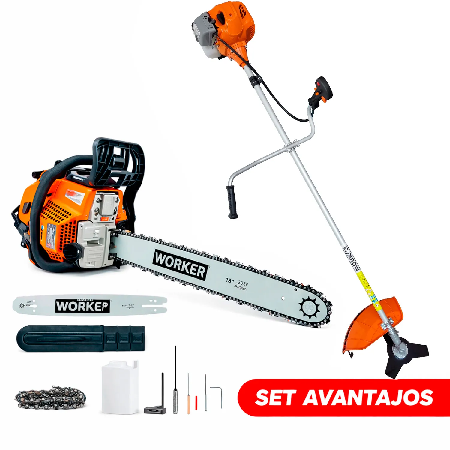 TikTok Мотокоса BC 43 PRO и Бензопила TechnoWorker DB5802 PRO