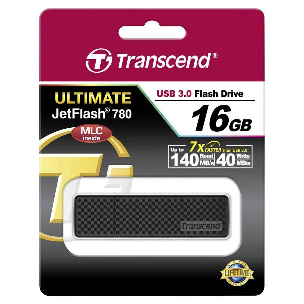 USB Flash накопитель Transcend JetFlash 780, 16Гб, Чёрный