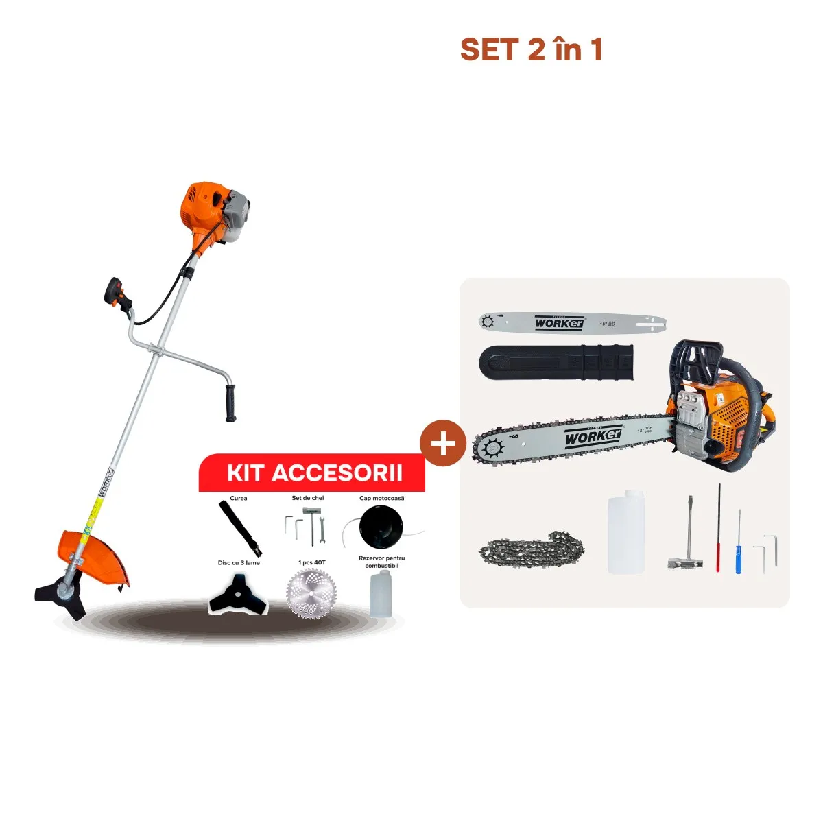 TikTok Motocoasa BC 43 PRO si Drujba TECHNOWORKER DB5802 PRO
