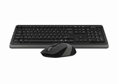 Wireless Keyboard & Mouse A4Tech FG1010S, Fn Keys, Splash Proof, Silent Mouse, 1xAA/1xAA, Grey