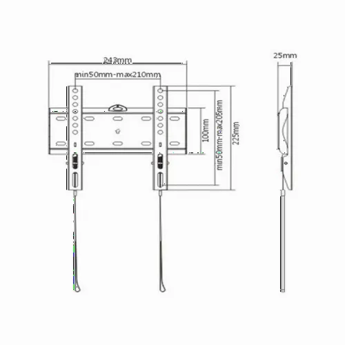 Suport fixat pe perete Gembird WM-42F-01, Negru