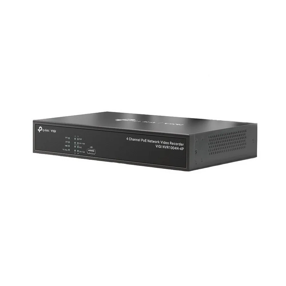 Видеорегистратор TP-LINK VIGI NVR1004H-4P, Чёрный