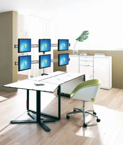 Suport birou pentru monitoare Reflecta PLANO Desk 23-1010S, Argintiu