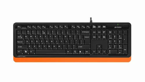 Tastatură A4Tech FK10, Cu fir, Negru/Portocaliu