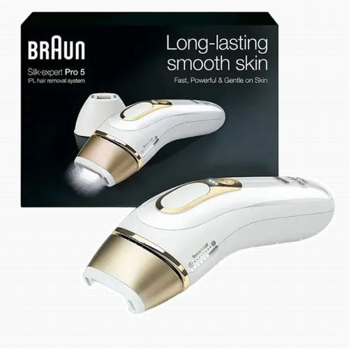 Fotoepilator Braun PL5157 Silk-expert Pro 5, Alb | Auriu