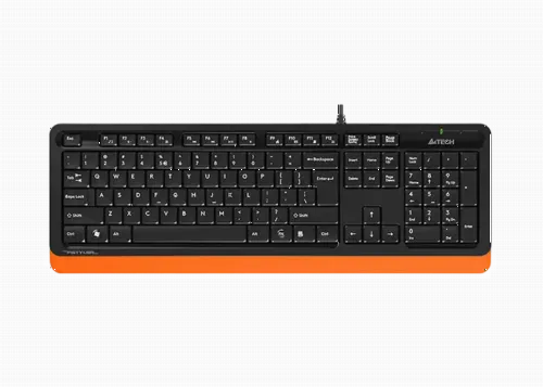 Tastatură A4Tech FK10, Cu fir, Negru/Portocaliu