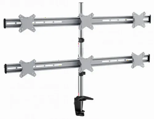 Suport birou pentru monitoare Reflecta PLANO Desk 23-1010S, Argintiu