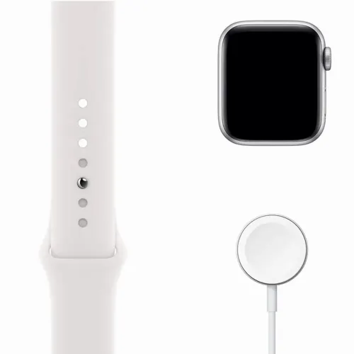 Умные часы Apple Watch Series 6 GPS MG283, 40мм, Алюминиевый корпус с Белым спортивным ремешком