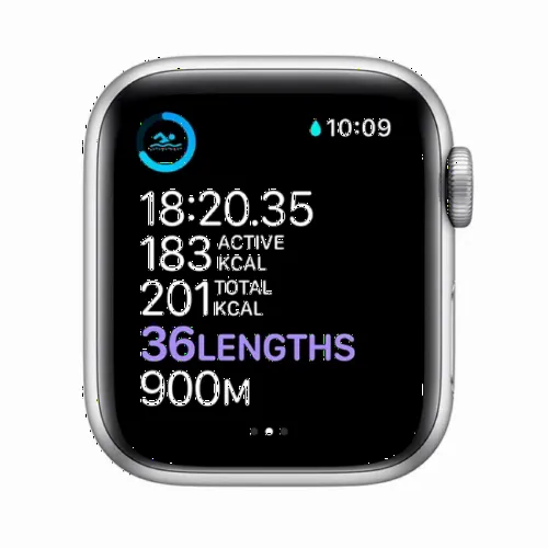 Умные часы Apple Watch Series 6 GPS MG283, 40мм, Алюминиевый корпус с Белым спортивным ремешком