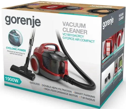 Aspirator Gorenje VC1901GACRCY, Roșu