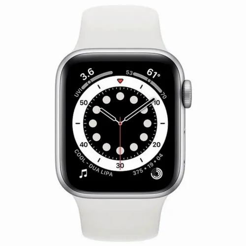 Умные часы Apple Watch Series 6 GPS MG283, 40мм, Алюминиевый корпус с Белым спортивным ремешком