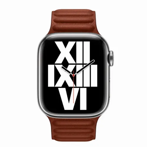 Strap Apple Watch 41mm Golden Brown Leather Link - M/L