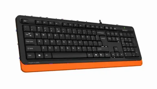 Tastatură A4Tech FK10, Cu fir, Negru/Portocaliu