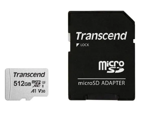 Карта памяти Transcend MicroSDXC Class 10, 512Гб (TS512GUSD300S-A)