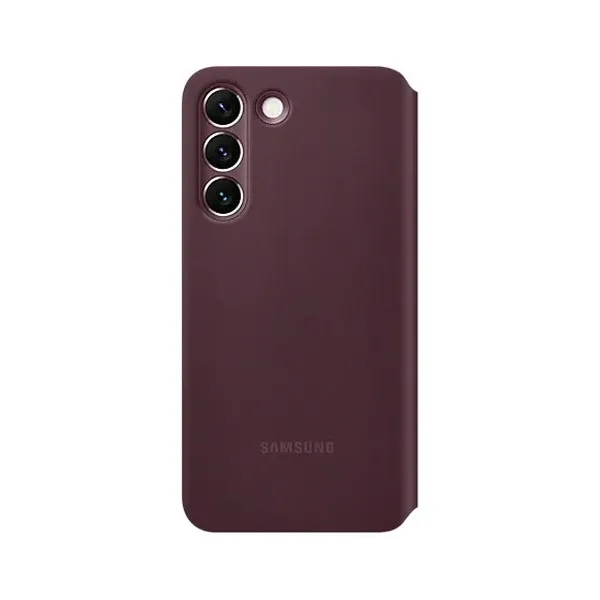 Чехол книжка Samsung Smart Clear View Cover for Galaxy S22, Бордовый