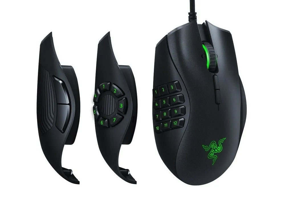 Gaming Mouse Razer Naga Trinity, 16k dpi, 19 buttons, 50G, 450IPS, 120g, RGB, USB, Black