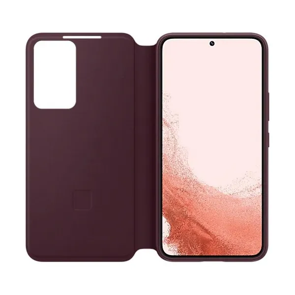 Чехол книжка Samsung Smart Clear View Cover for Galaxy S22, Бордовый