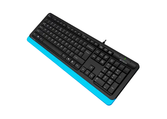 Tastatură A4Tech FK10, Cu fir, Negru/Albastru