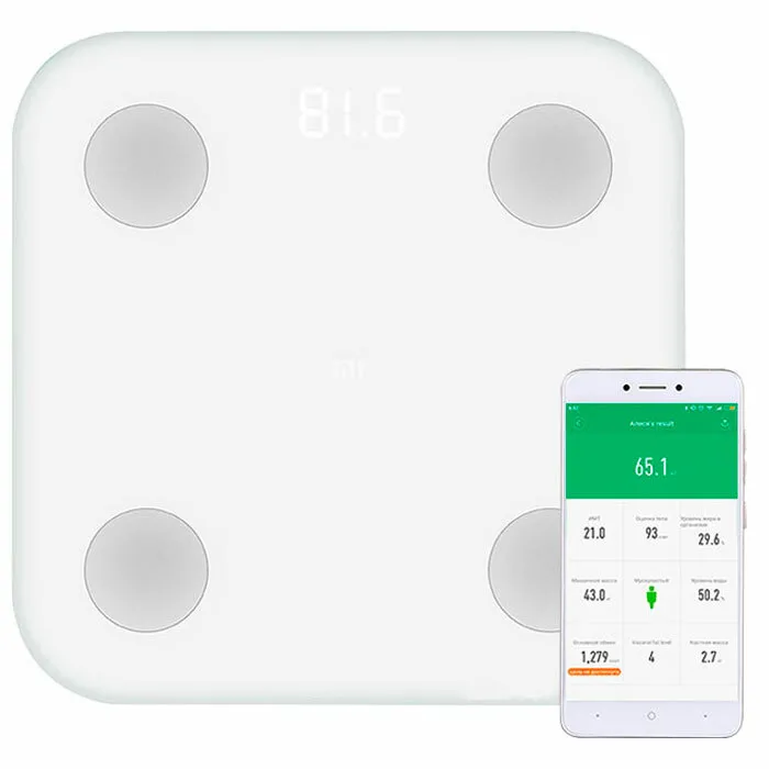 Электронные напольные весы Xiaomi Mi Body Composition Scale 2, Белый