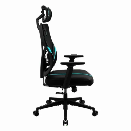 Игровое кресло ThunderX3 Yama1, Искусственная кожа, Чёрный/Голубой