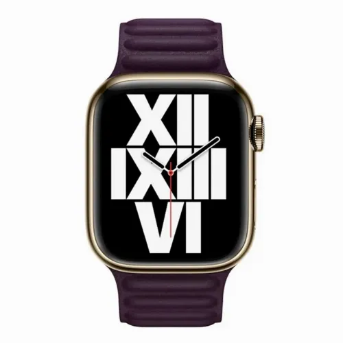 Strap Apple Watch 41mm Dark Cherry Leather Link - M/L