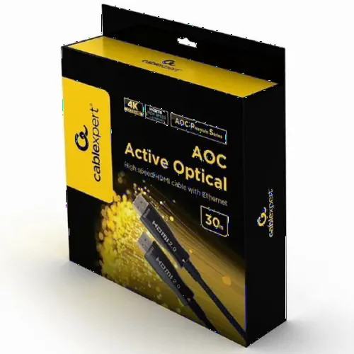 Cable HDMI to HDMI Active Optical 30.0m Cablexpert, 4K UHDat60Hz, chipset Philips, CCBP-HDMI-AOC-30M