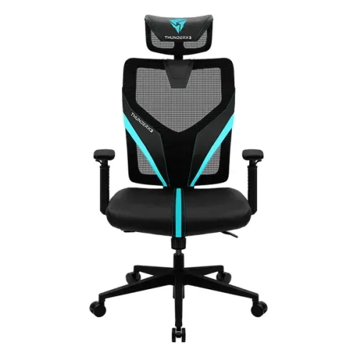 Игровое кресло ThunderX3 Yama1, Искусственная кожа, Чёрный/Голубой