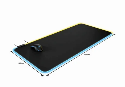 Gaming Mouse Pad  HyperX Pulsefire Mat RGB, 900 x 420 x 4mm, RGB lighting, anti-fray stitching