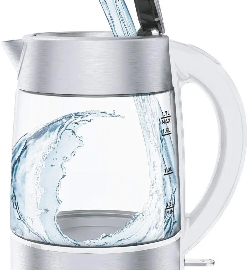 Fierbător electric Tefal Glass, Alb