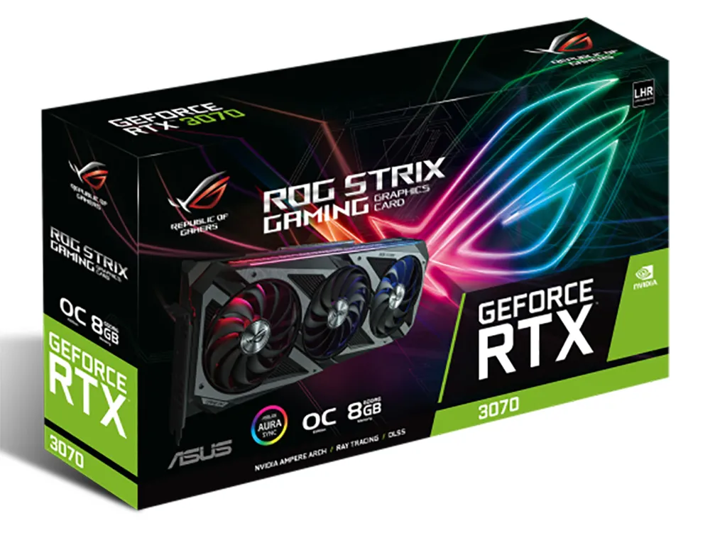 Видеокарта ASUS TUF-RTX3070-O8G-V2-GAMING,  8GB GDDR6 256бит