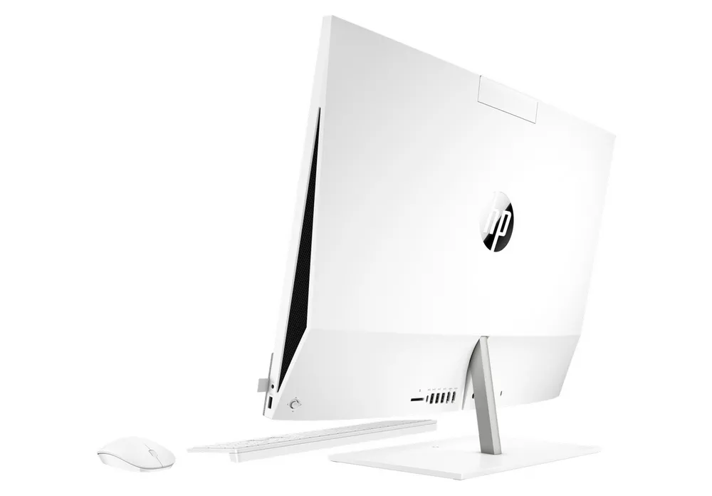 Computer All-in-One HP Pavilion 27-CA0015UR, 27", AMD Ryzen 7 5700U, 16GB/512GB, FreeDOS, Alb