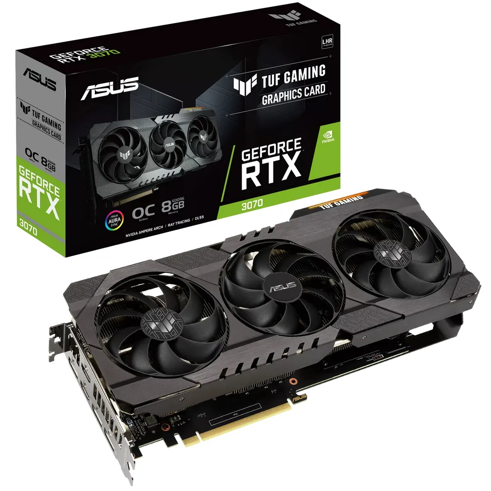 Видеокарта ASUS TUF-RTX3070-O8G-V2-GAMING,  8GB GDDR6 256бит