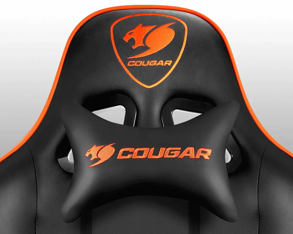 Scaun Gaming Cougar Armor, PU Piele, Negru/Portocaliu