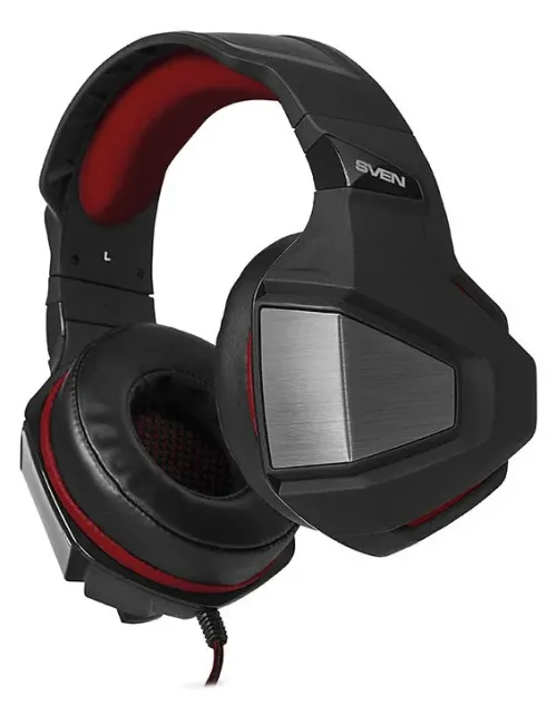 Căști gaming SVEN AP-G890MV, Cu fir, Negru/Roșu