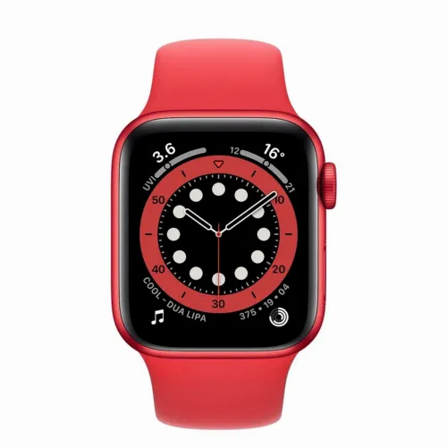 Умные часы Apple Watch Series 6 GPS M00A3, 40мм, Алюминиевый корпус с Красным спортивным ремешком