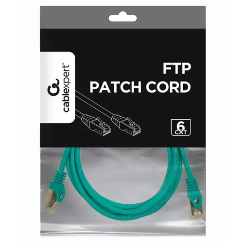 Patch cord Cablexpert PP6-2M/G, Cat6 FTP , 2m, Verde