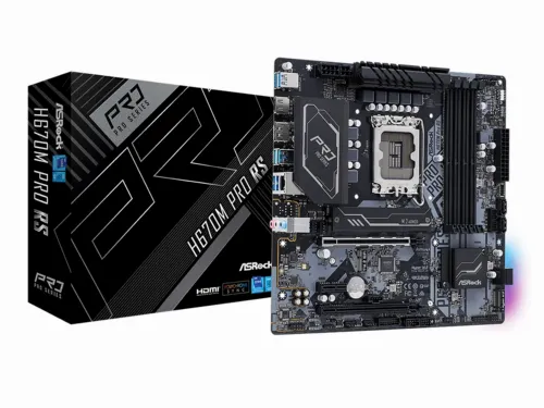 Placă de bază ASRock H670M PRO RS, LGA1700, Intel H670, Micro-ATX