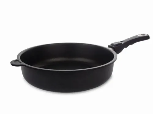 Сотейник AMT Gastroguss AMT-728-E, 3,8л, 28см, Чёрный