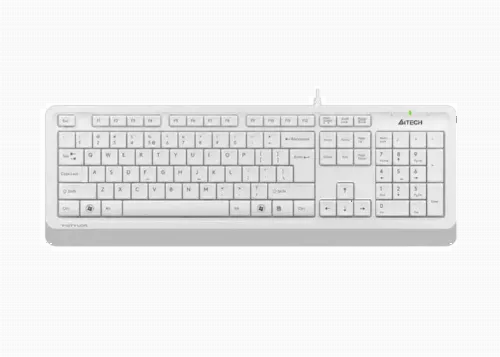 Tastatură A4Tech FK10, Cu fir, Alb /Gri