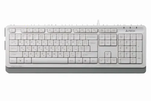 Tastatură A4Tech FK10, Cu fir, Alb /Gri