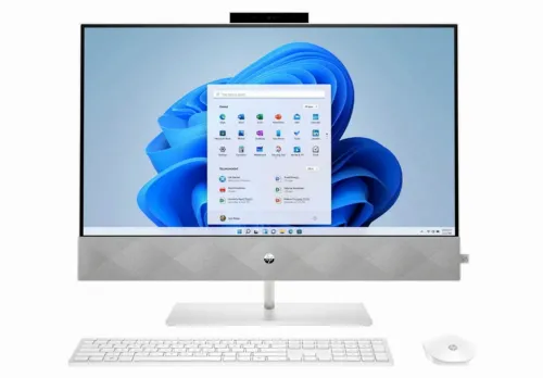 Моноблок HP Pavilion 27-CA0015UR, 27", AMD Ryzen 7 5700U, 16Гб/512Гб, FreeDOS, Белый