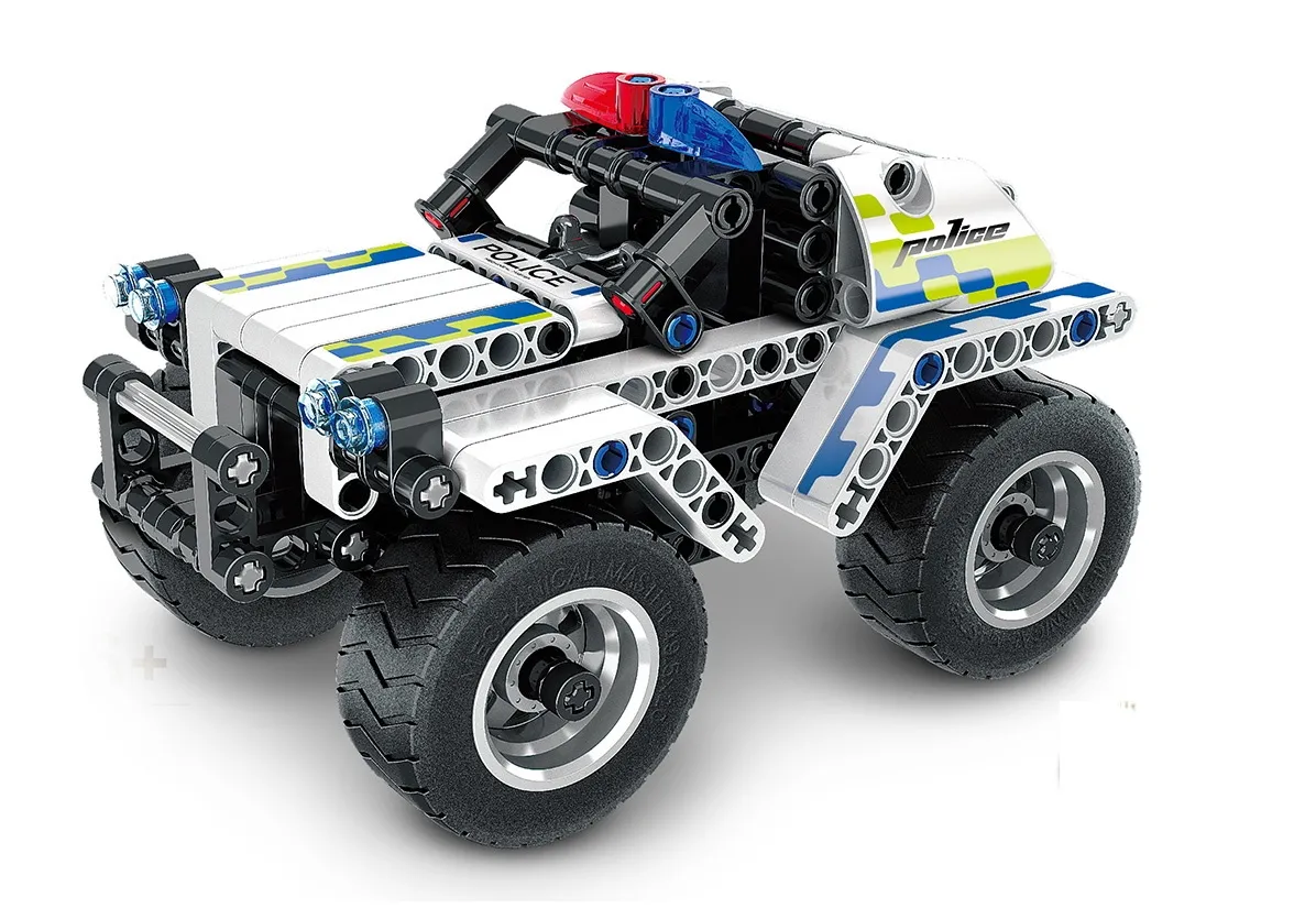 Constructor XTech Pull Back Police Car