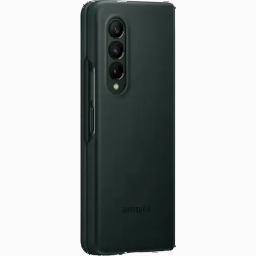 Чехол книжка Samsung Leather Cover for Galaxy Z Fold 3, Зеленый