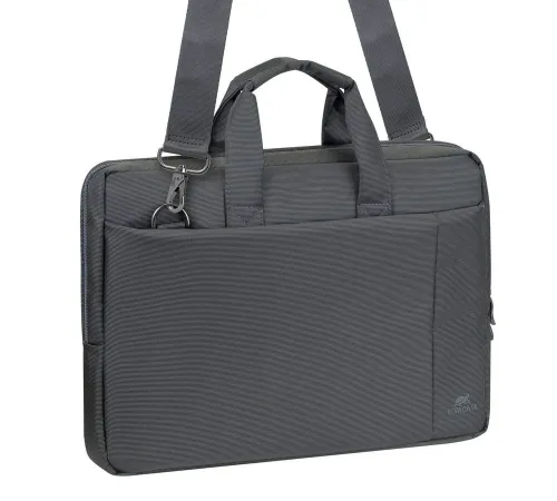 Geantă pentru Laptop RivaCase Central, 15.6", Poliester, Gri