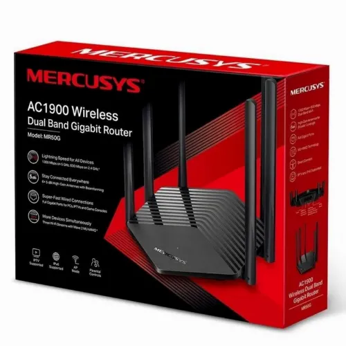 Router fără fir MERCUSYS MR50G, Negru